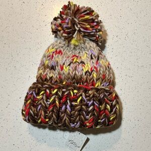 NWT Free People Tide Pom Beanie / multi-colored / NEW